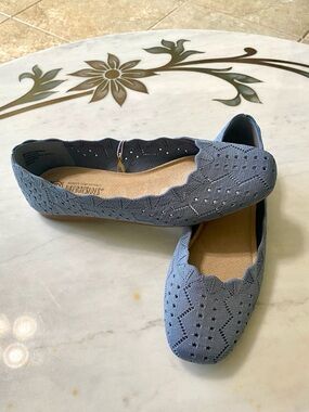 New Harborsides Blue Knit Flats